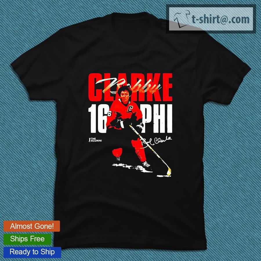 Philadelphia Flyers Bobby Clarke signature T-shirt
