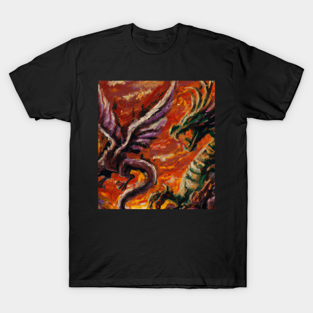Phoenix and Dragon In Flight T-shirt, Hoodie, SweatShirt, Long Sleeve