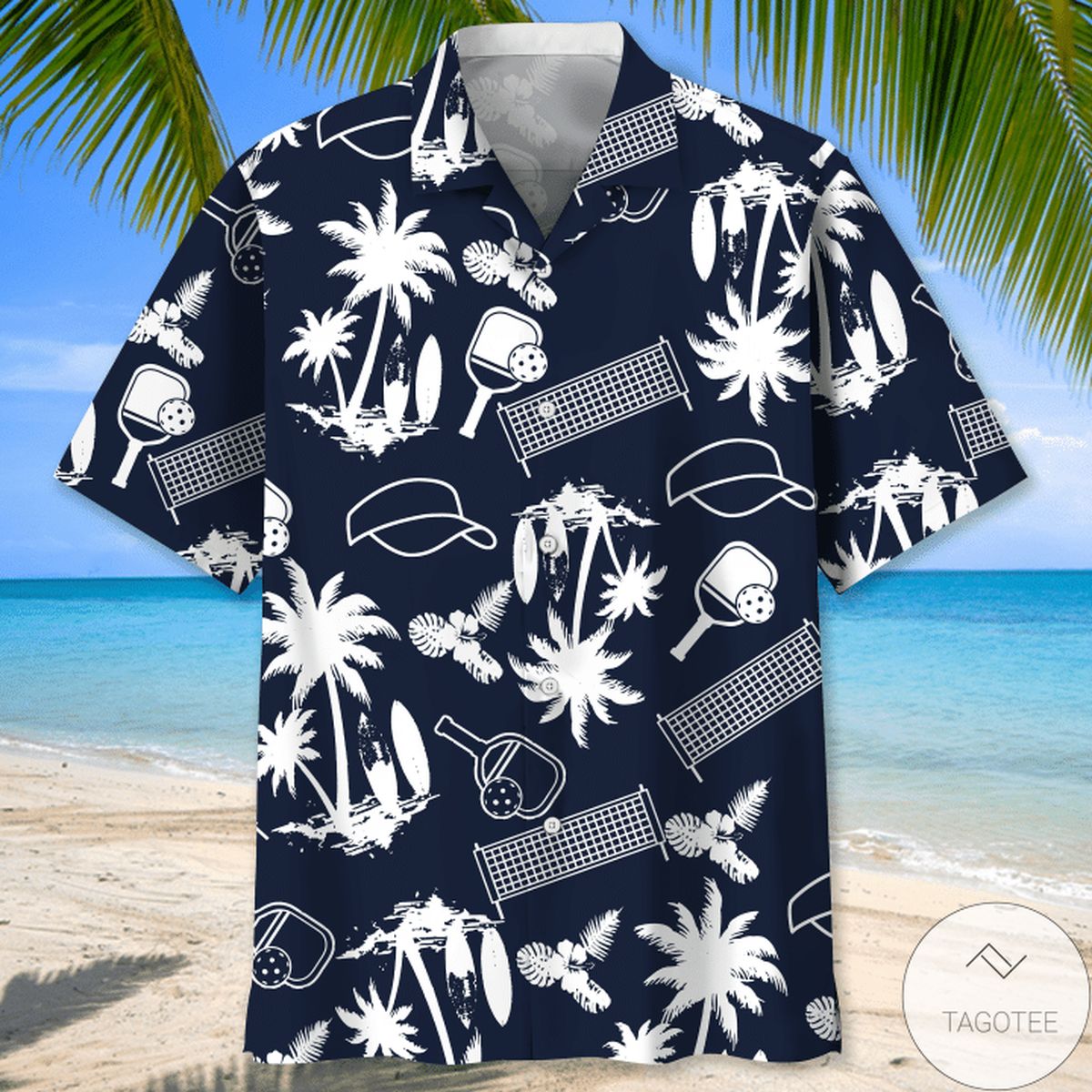 Pickleball Palm Tree Hawaiian Shirt