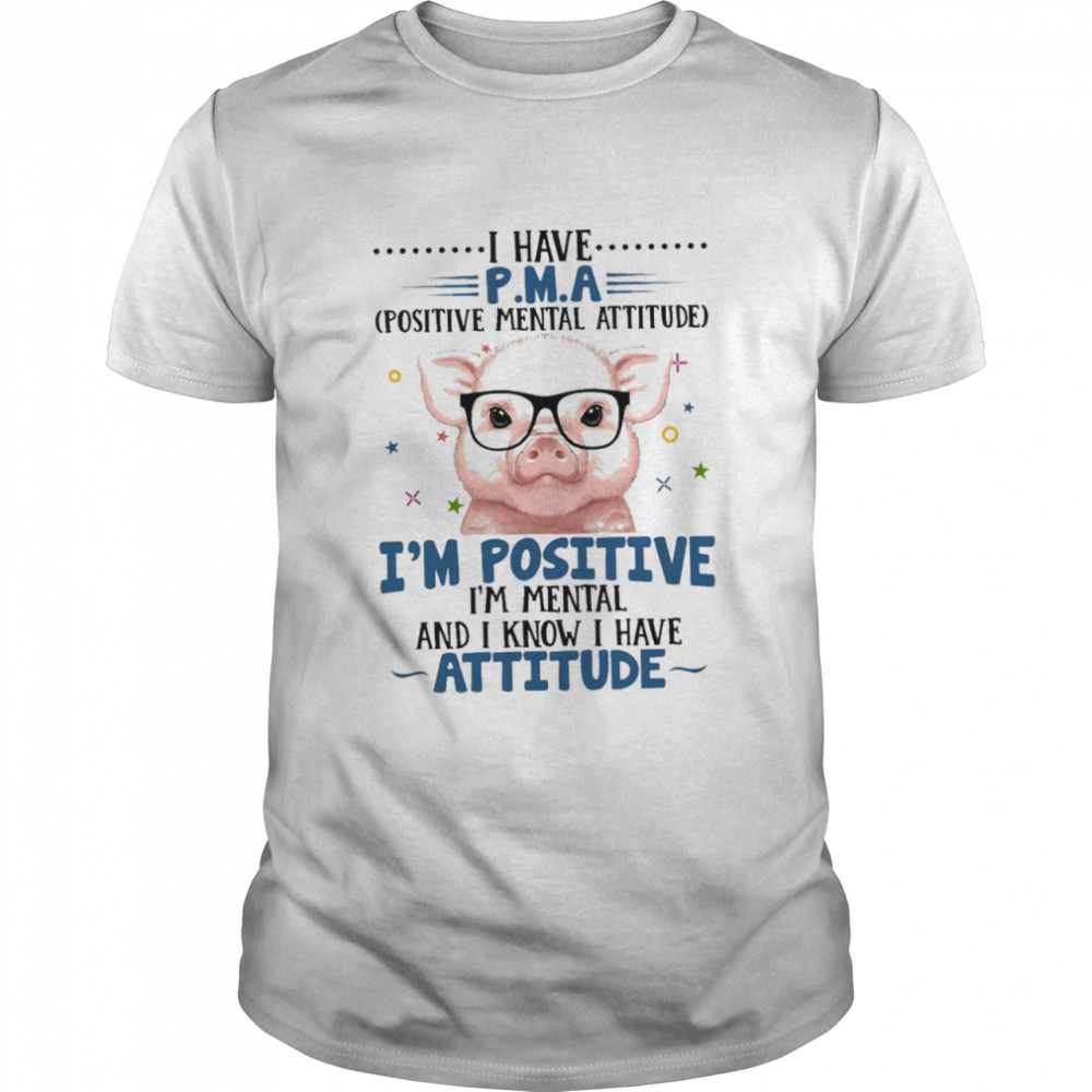 Pig I Have Positive Mental Attitude For Pig Lover Im Positive Shirt, Tshirt, Hoodie, Sweatshirt, Long Sleeve, Youth, funny shirts, gift shirts