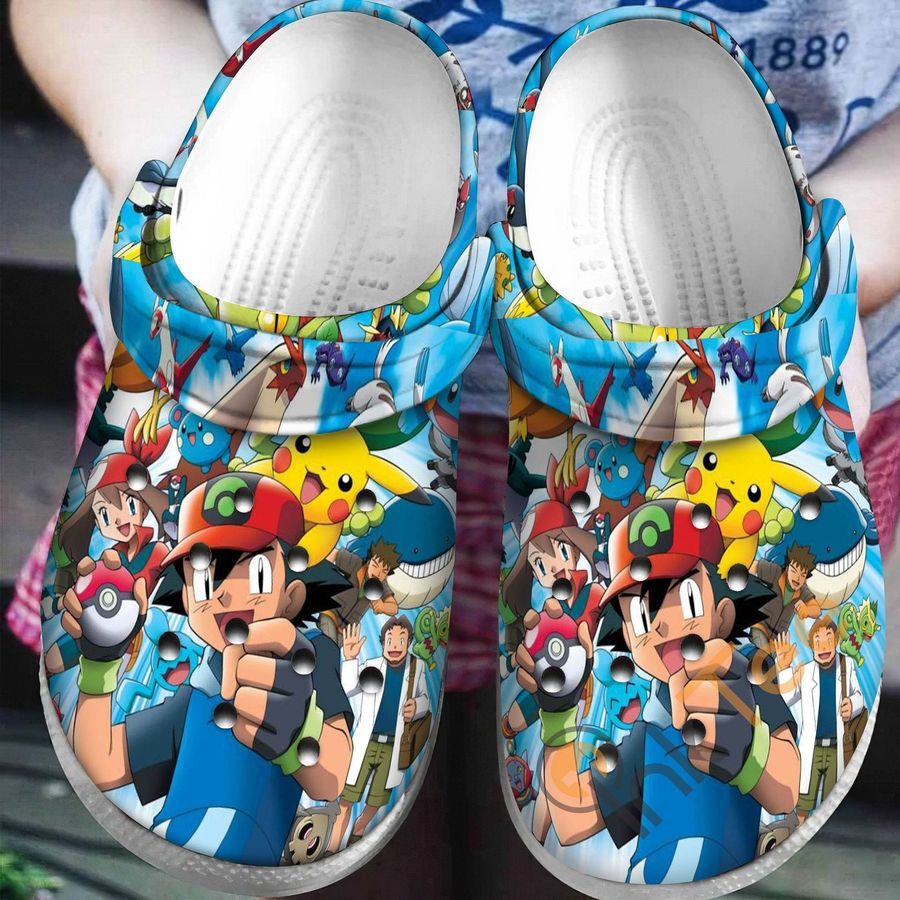 Pika Pokemon Sku28 Crocs Clog Shoes