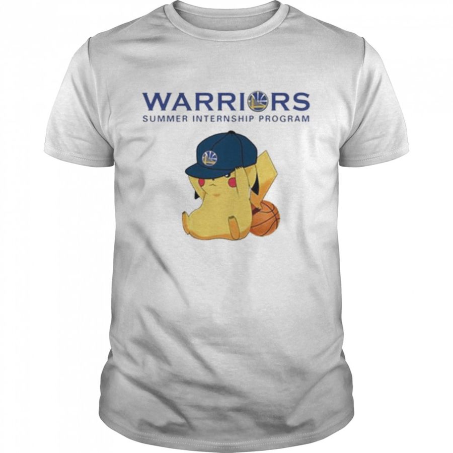 Pikachu golden state warriors summer internship programme shirt