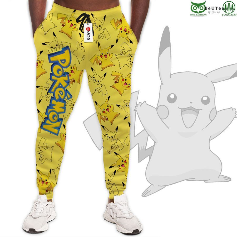 Pikachu Joggers Custom Anime Pokemon Sweatpants for Otaku
