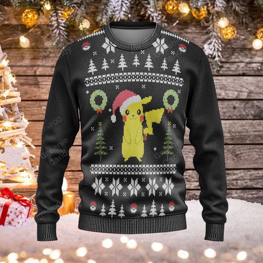 Pikachu Ugly Christmas Sweater All Over Print Sweatshirt Ugly Sweater