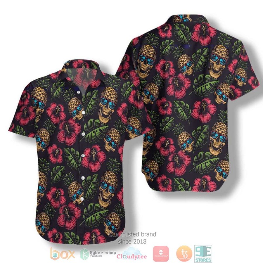 Pineapple Skull Black Hawaiian Shirt – LIMITED EDITION