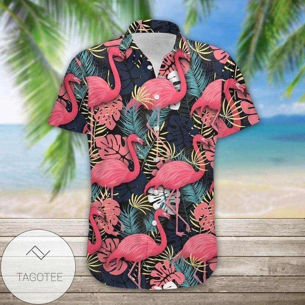 Pink Flamingo Hawaiian Aloha Shirts 2711l