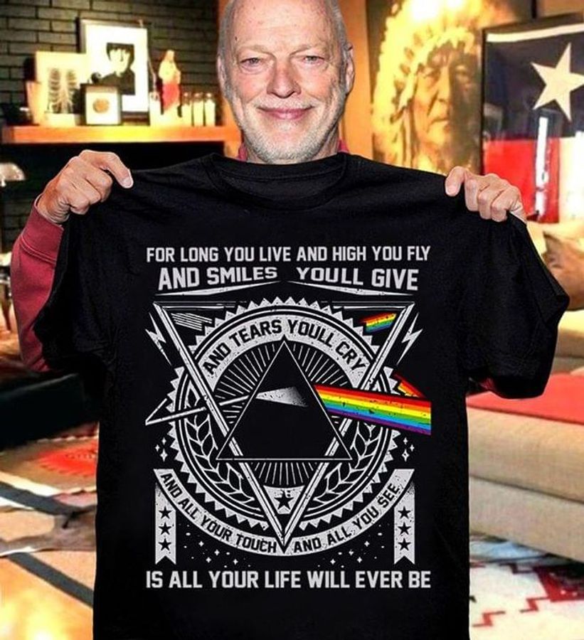 Pink Floyd Breathe For Long You Live And High You Fly And Smiles You'll Give And Tears You Cry Is All Your Life Be Black T Shirt S-6xl Mens And Women Clothing