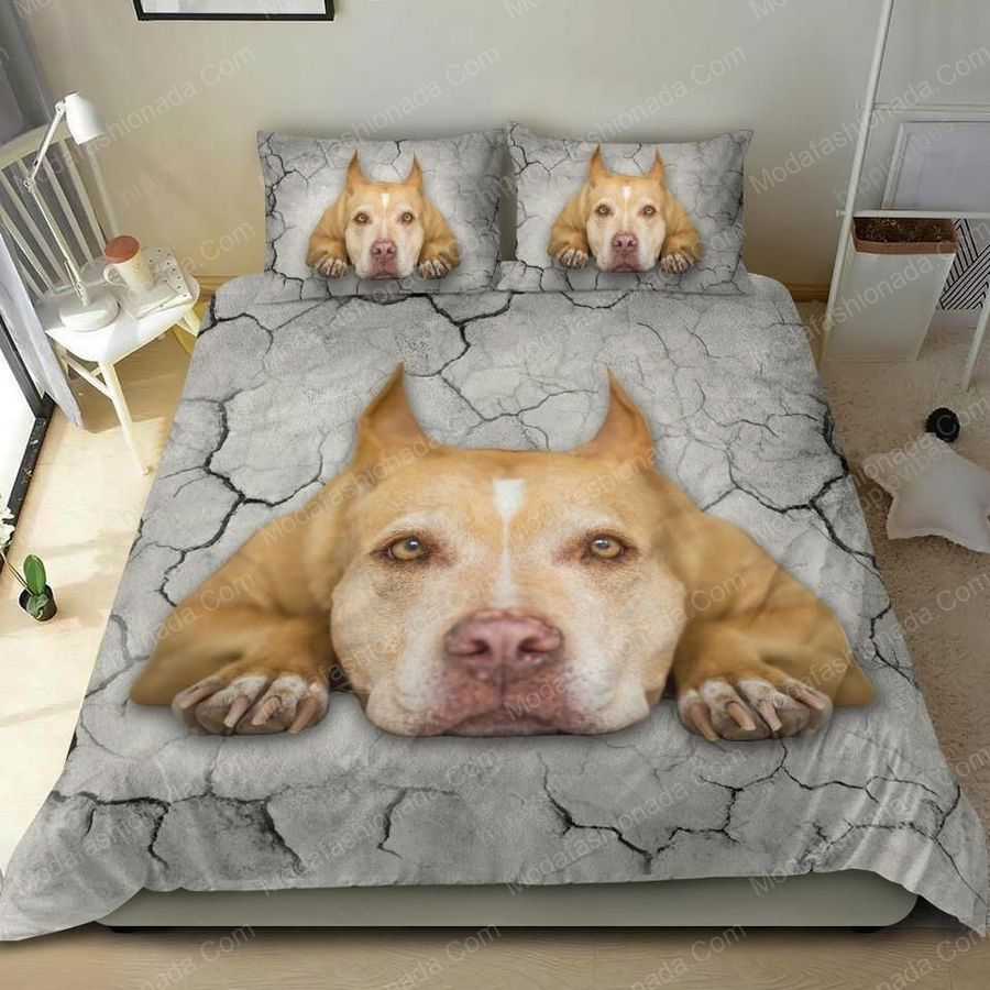 Pitbull Dog Animal 114 Bedding Set – Duvet Cover – 3D New Luxury – Twin Full Queen King Size Comforter Cover
