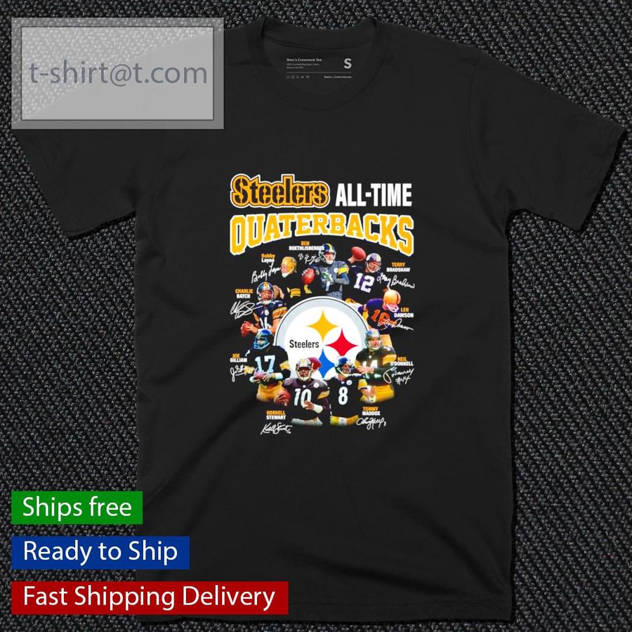 Pittsburgh Steelers all time Quarterback signatures shirt