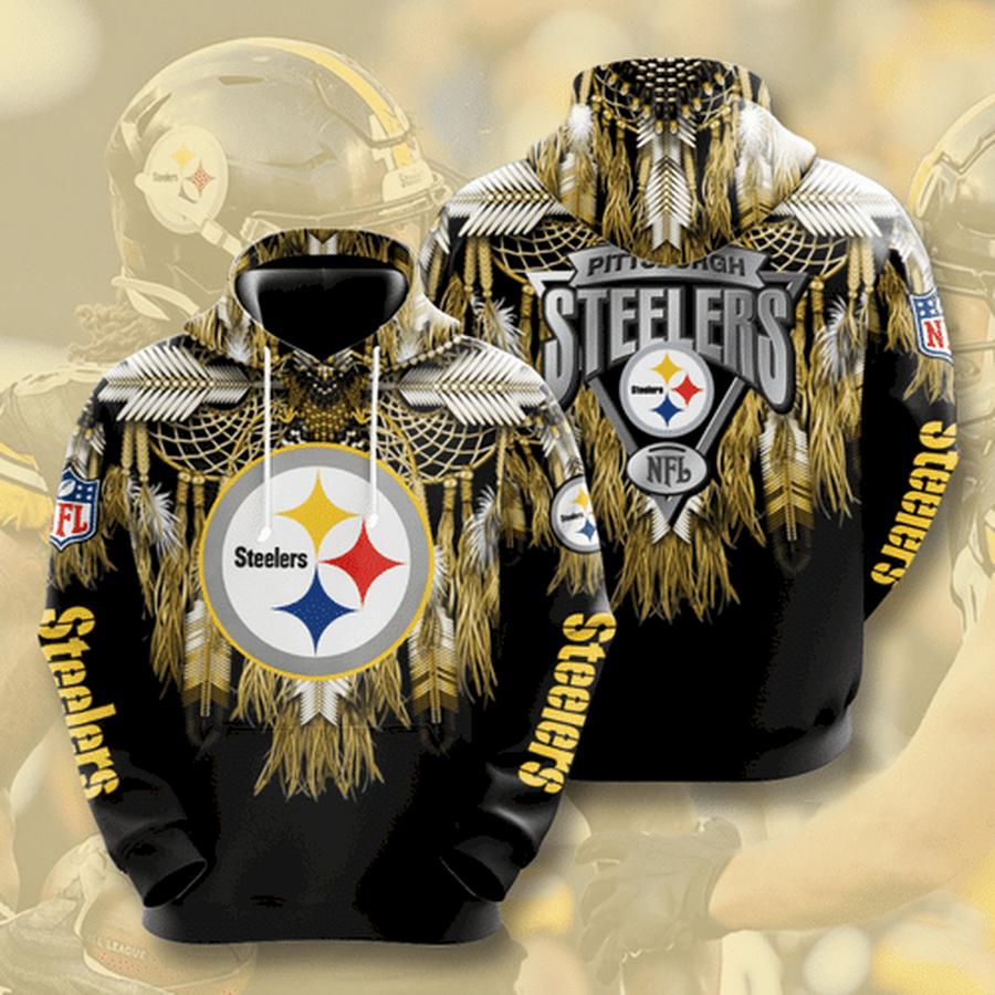 Pittsburgh Steelers MLB Native 3D Full Printing Hoodie.png