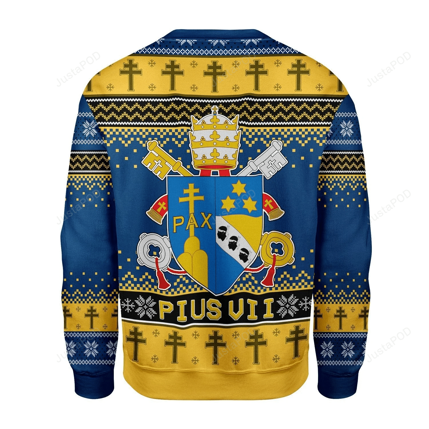 Pius VII Coat of Arms Ugly Christmas Sweater All Over