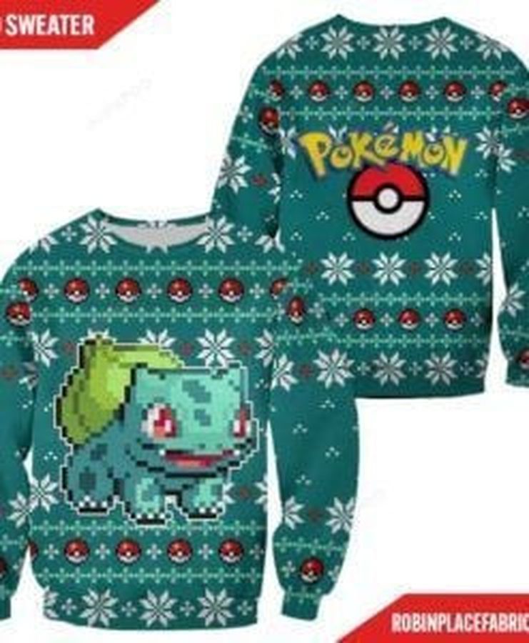 Pokemon Bulbasaur Ugly Christmas Sweater All Over Print Sweatshirt Ugly