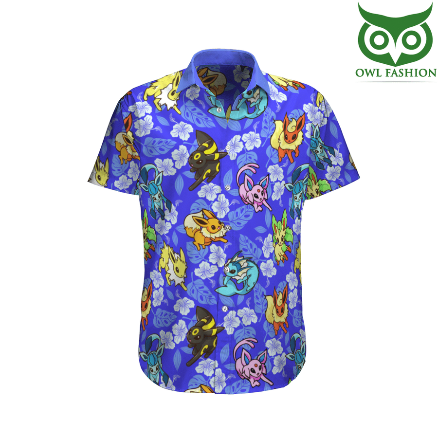 Pokemon Eevee Tropical Beach Hawaiian Shirt And.png