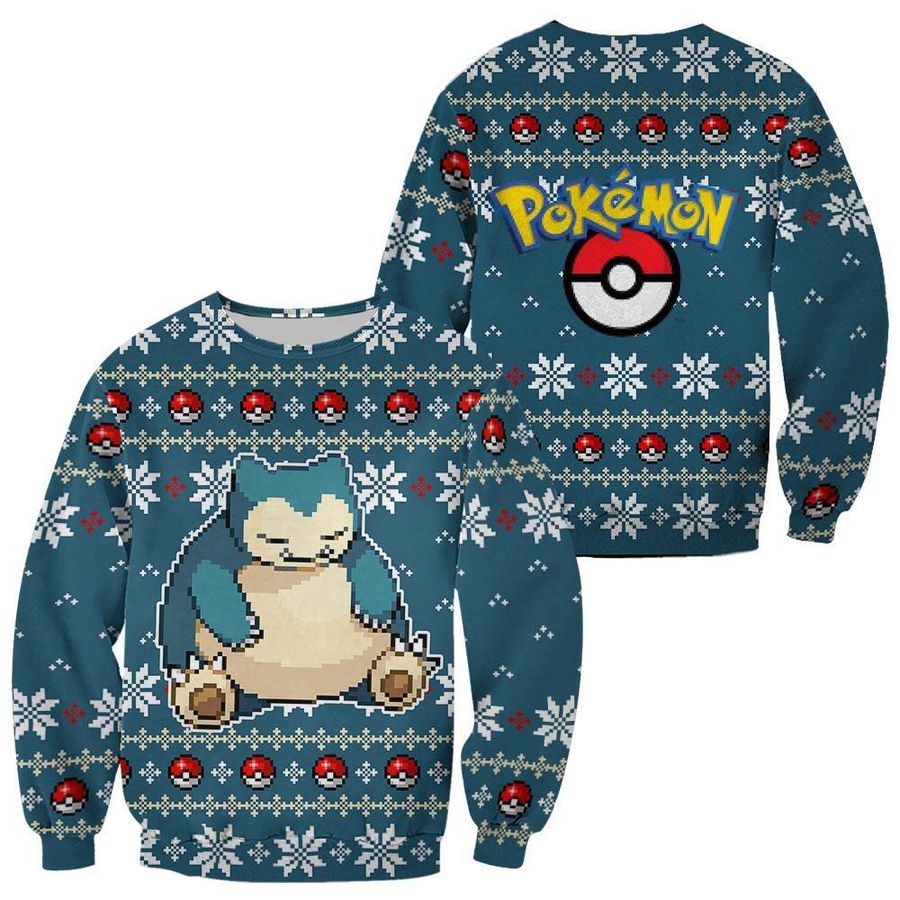 Pokemon Snorlax Ugly Christmas Sweater Xmas Gift