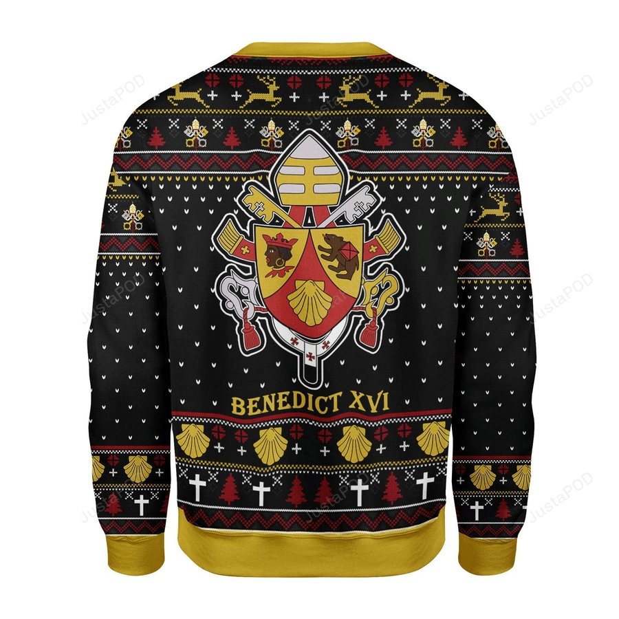 Pope Benedict XVI Coat Of Arms Ugly Christmas Sweater All.png