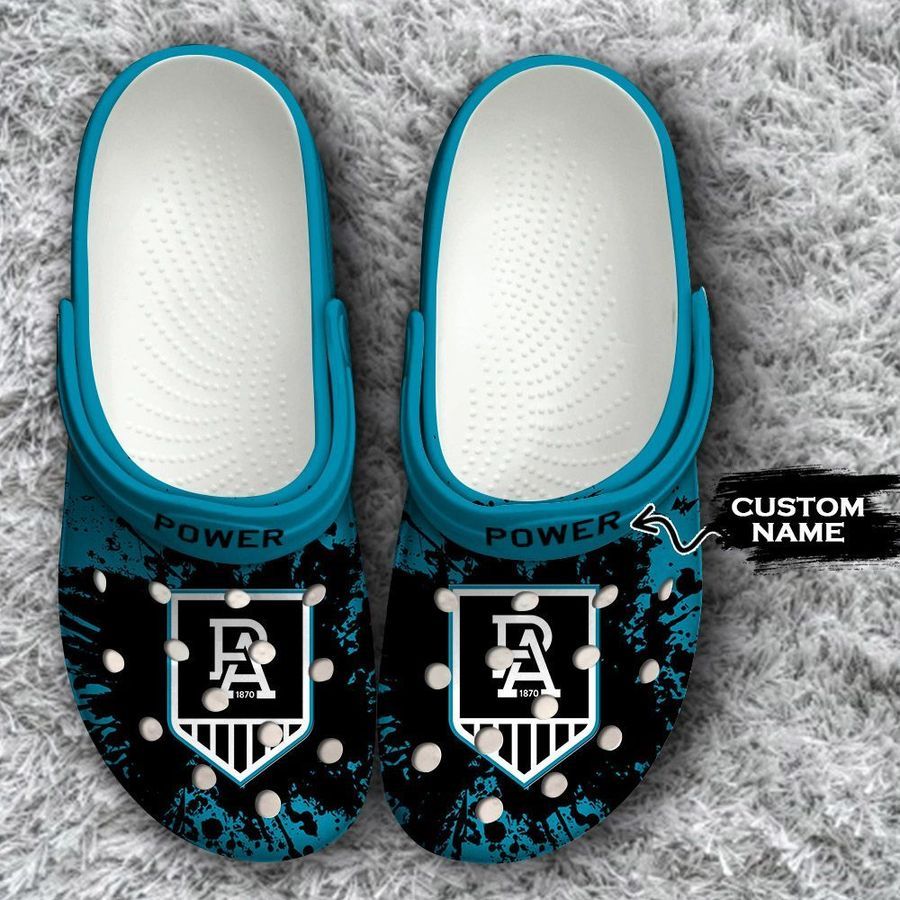 Port Adelaide Power Custom Personalized Crocs Classic Clogs Shoes Design Outlet For Adult Men Women
