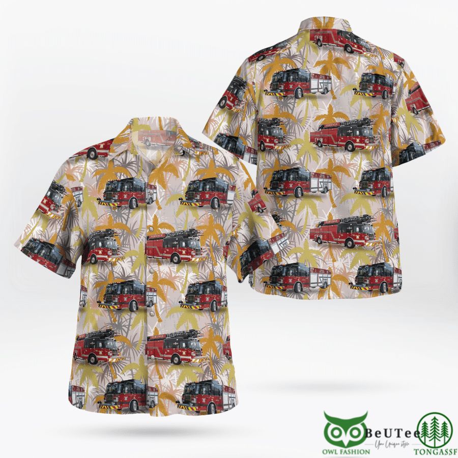 Portage Indiana Portage Fire Department Hawaiian Shirt