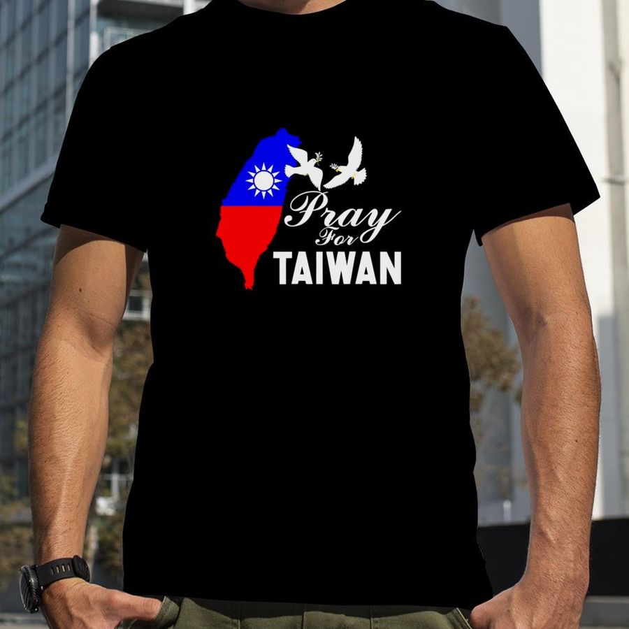Pray For Taiwan Support Taiwanese Flag Heart T Shirt