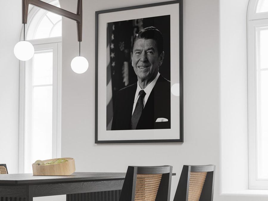 President Ronald Reagan Poster, Vintage Print, Ronald Reagan Portrait, Political Poster, Ronald Reagan Print, Historical Poster, Wall Art