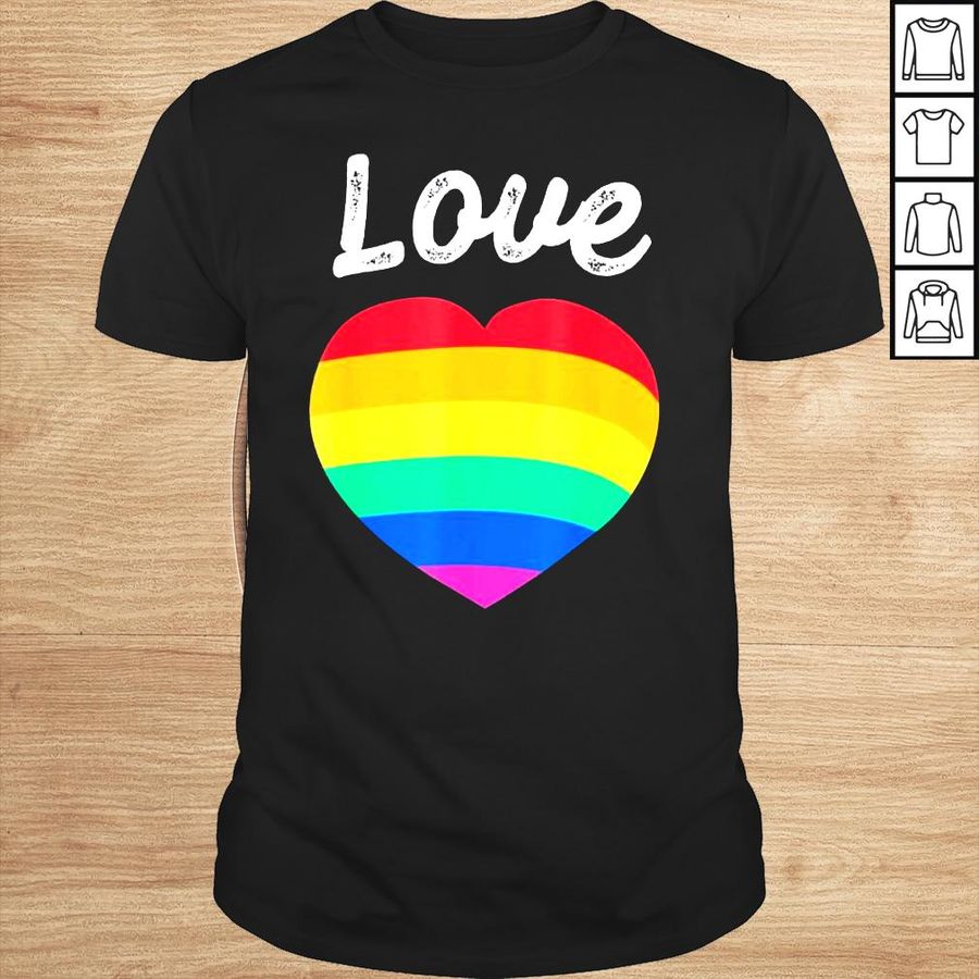 Pride month rainbow heart gay and LGBT shirt