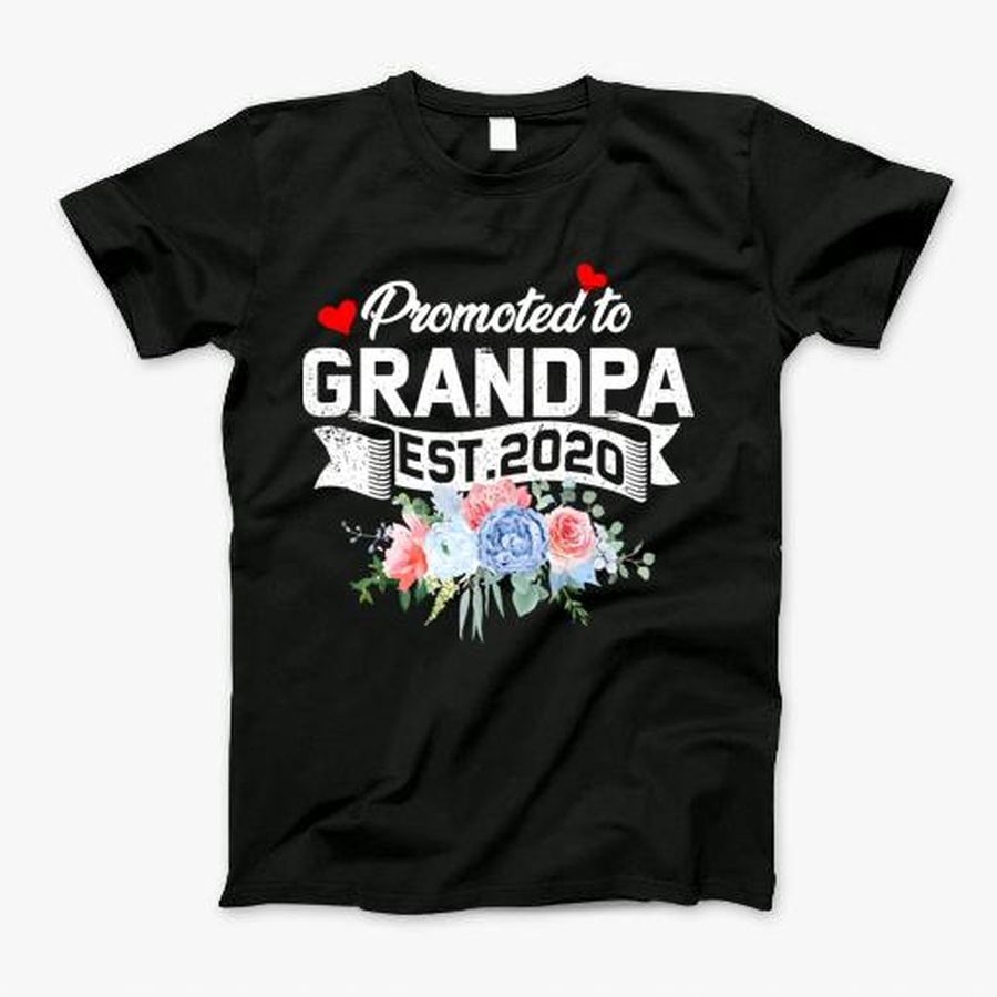 Promoted To Grandpa Est 2020 Pregnancy Reveal T-Shirt, Tshirt, Hoodie, Sweatshirt, Long Sleeve, Youth, Personalized shirt, funny shirts, gift shirts