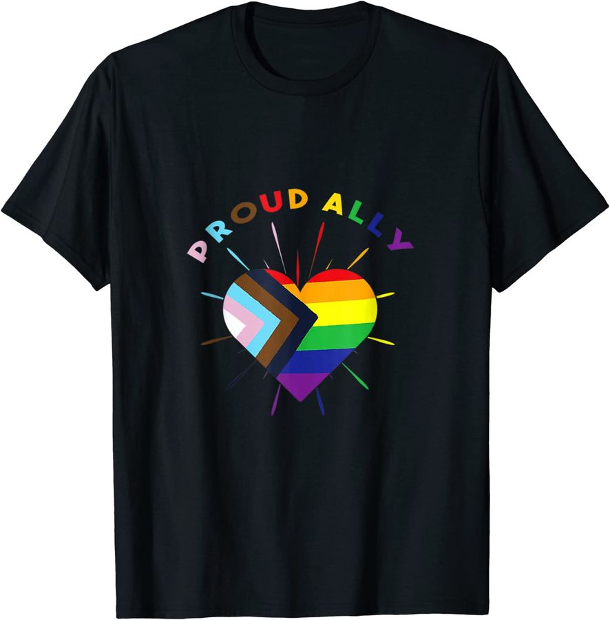 Proud Ally Lgbtq Progress Pride Flag Rainbow Love Supporter_2