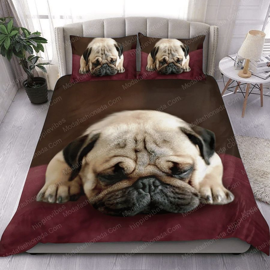 Pug Sleeping Dog Animal 92 Bedding Set – Duvet Cover – 3D New Luxury – Twin Full Queen King Size Comforter Cover