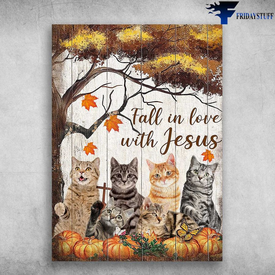 Pumpkin Cat – Fall In Love With Jesus, Cat God Lover, Halloween Day