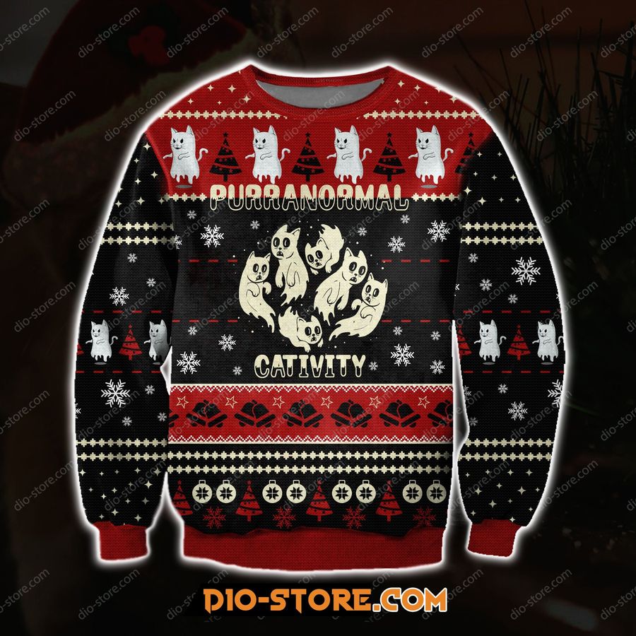 Purranormal Cativity For Unisex Ugly Christmas Sweater All Over Print