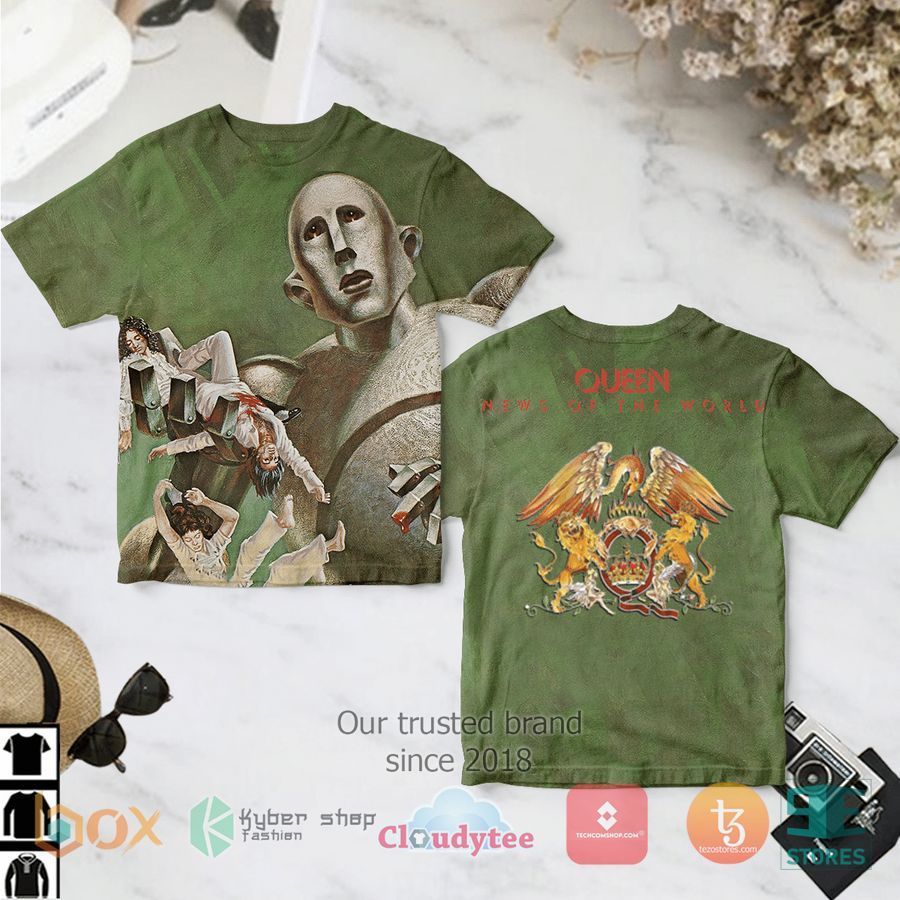 Queen-News of the World Album 3D Shirt – LIMITED EDITION