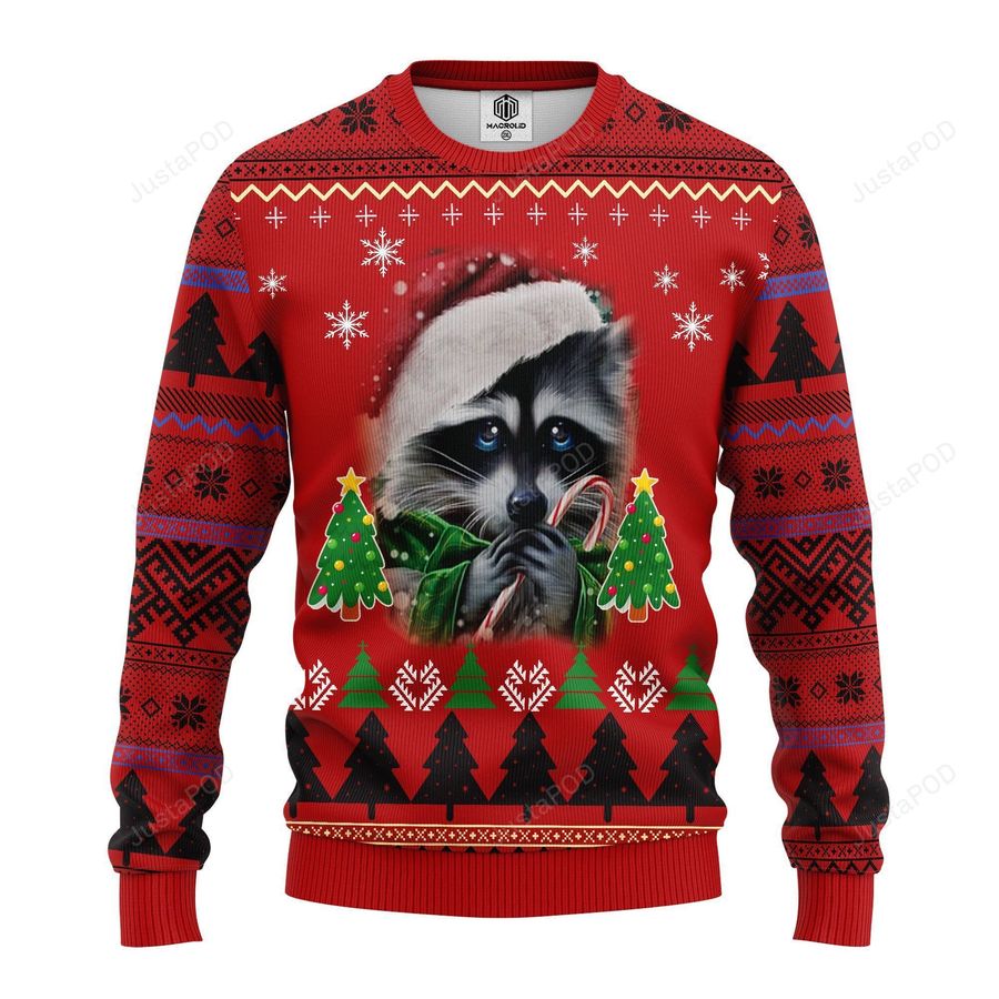 Raccoon Candy Ugly Christmas Sweater Ugly Sweater Christmas Sweaters Hoodie