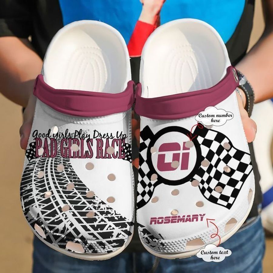 Racing Personalized Bad Girls Race Sku 1977 Crocs Clog Shoes