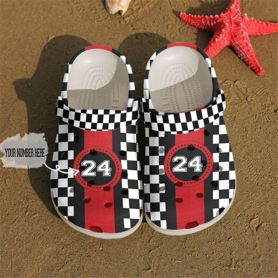 Racing Personalized Checkered Flag Sku 2007 Crocs Clog Shoes
