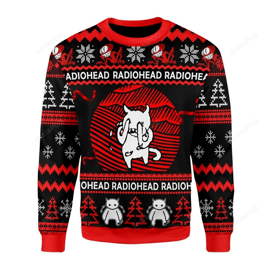 Radiohead Ugly Christmas Sweater All Over Print Sweatshirt Ugly Sweater.png