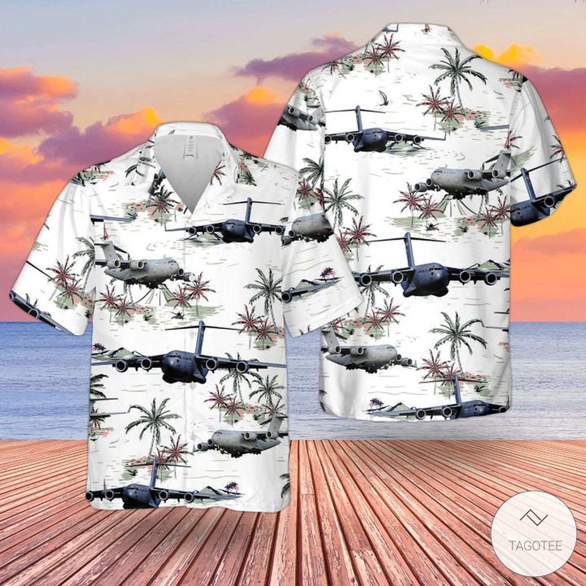 Raf Boeing C-17 Globemaster Iiiuk C-17 Hawaiian Shirts