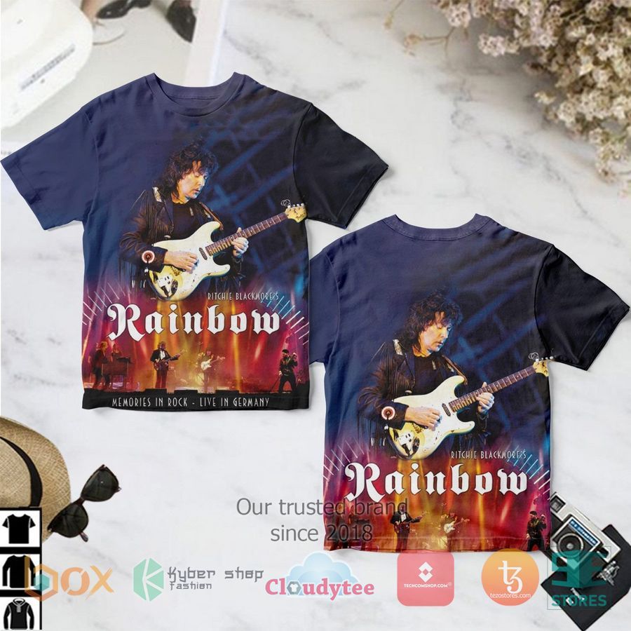 Rainbow Band Memories In Rock Live In Germany Album 3D T-Shirt – LIMITED EDITION