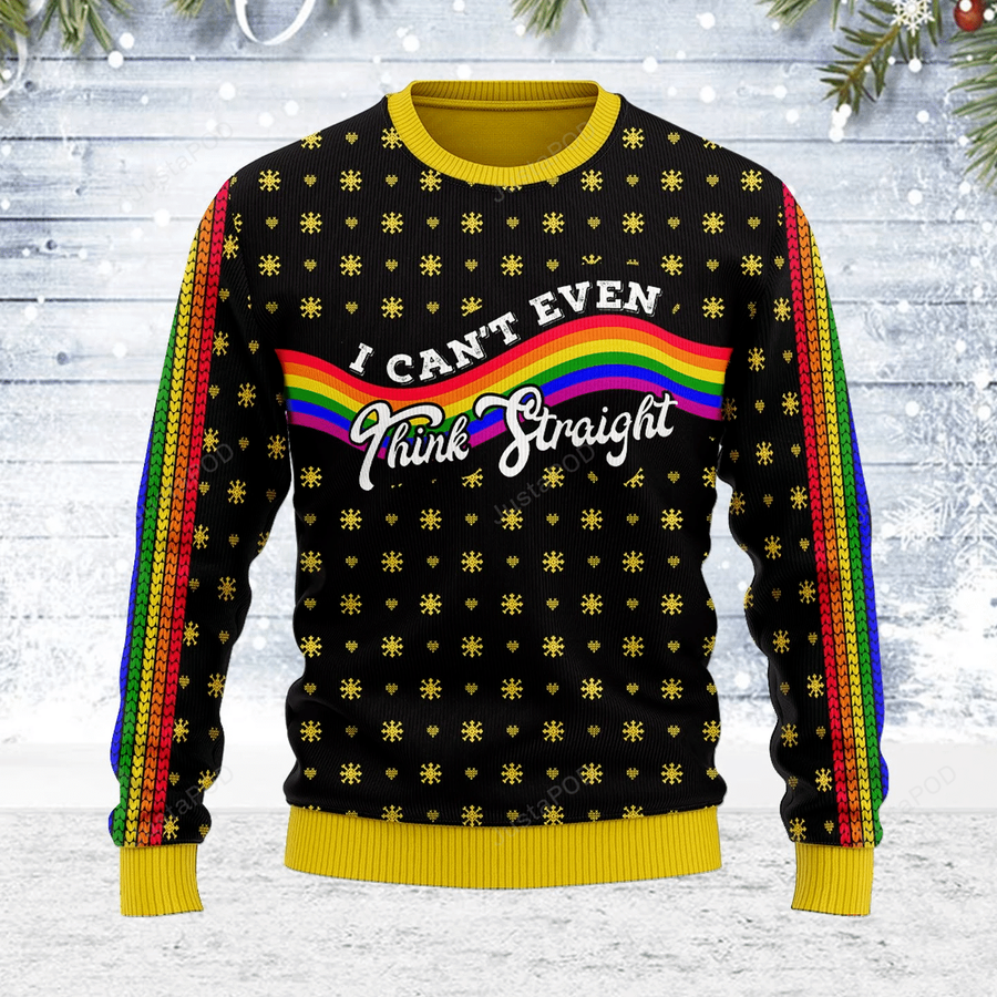 Rainbow LGBT Flag Ugly Christmas Sweater All Over Print Sweatshirt.png