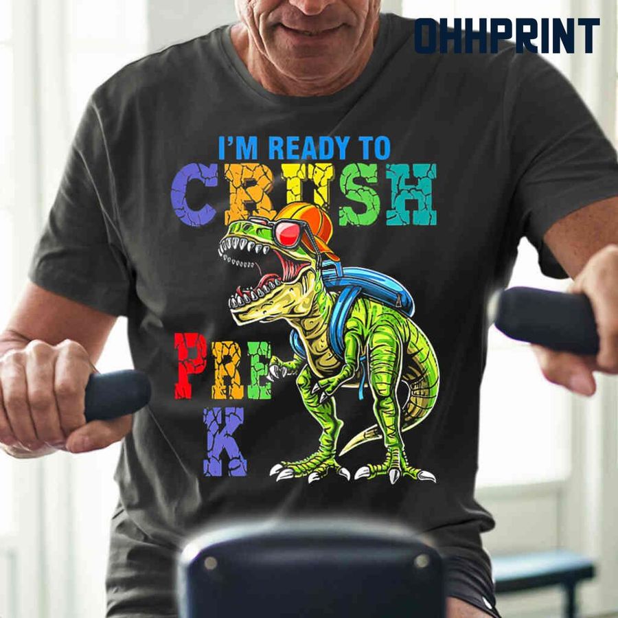 Ready To Crush Pre-k Dinosaur Tshirts Black