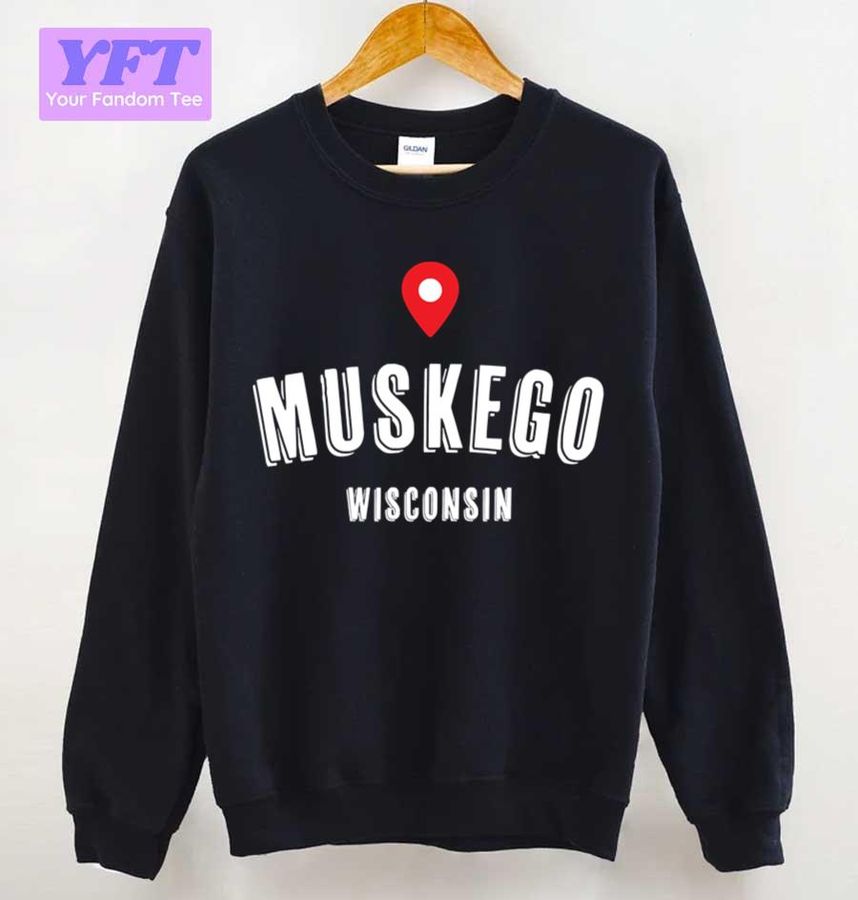 Red Location Muskego Wisconsin 2022 Illustration Unisex Sweatshirt