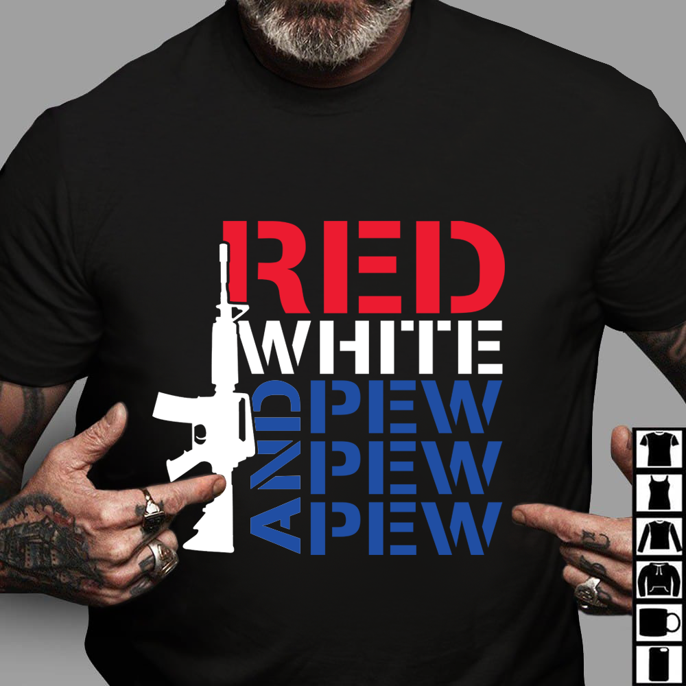 Red white and pew pew pew – America army, America flag color
