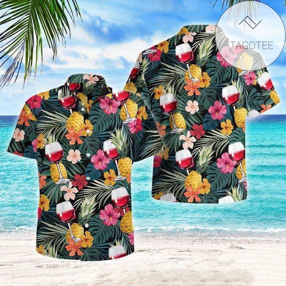 Red Wine Hibiscus Tropical Aloha Authentic Hawaiian Shirt 2022s