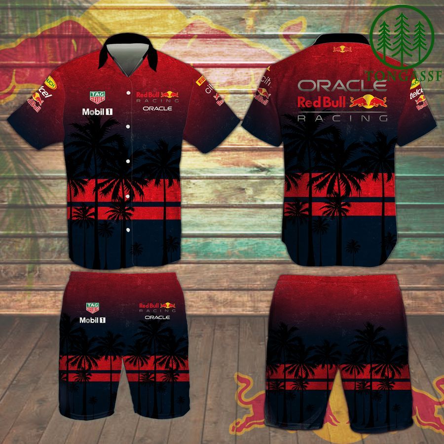 Red Bull Racing Navy Red Color Hawaiian Shirt, T-Shirt - LIMITED EDITION