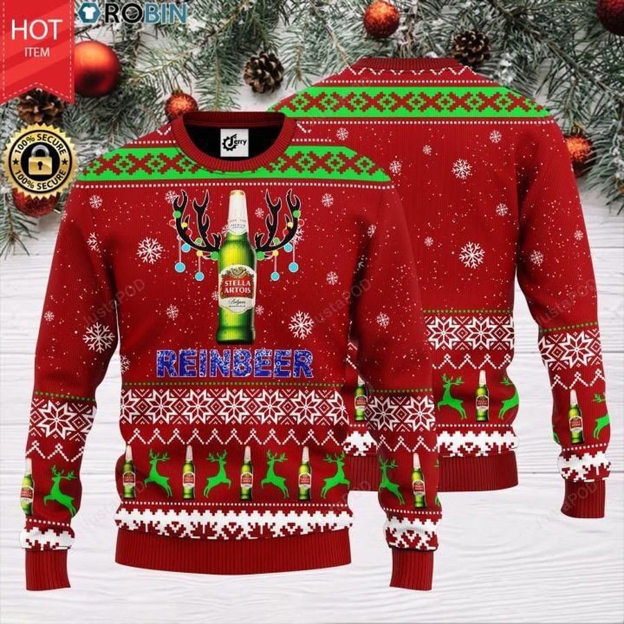 Reinbeer Stella Artois Ugly Christmas Sweater All Over Print Sweatshirt