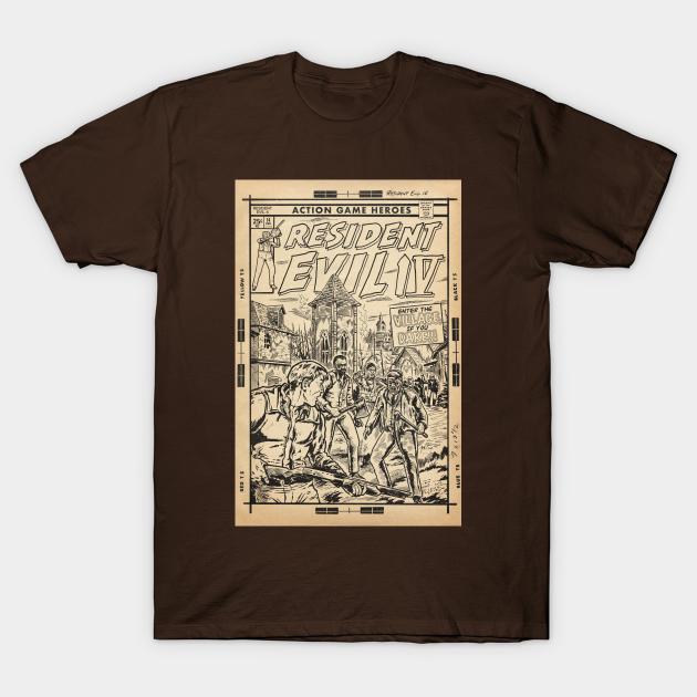 Resident Evil 4 fan art comic cover line art T-shirt, Hoodie, SweatShirt, Long Sleeve