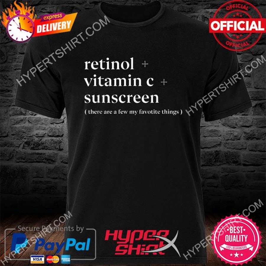 Retinol vitamin c and sunscreen aesthetic esthetician nurse shirt