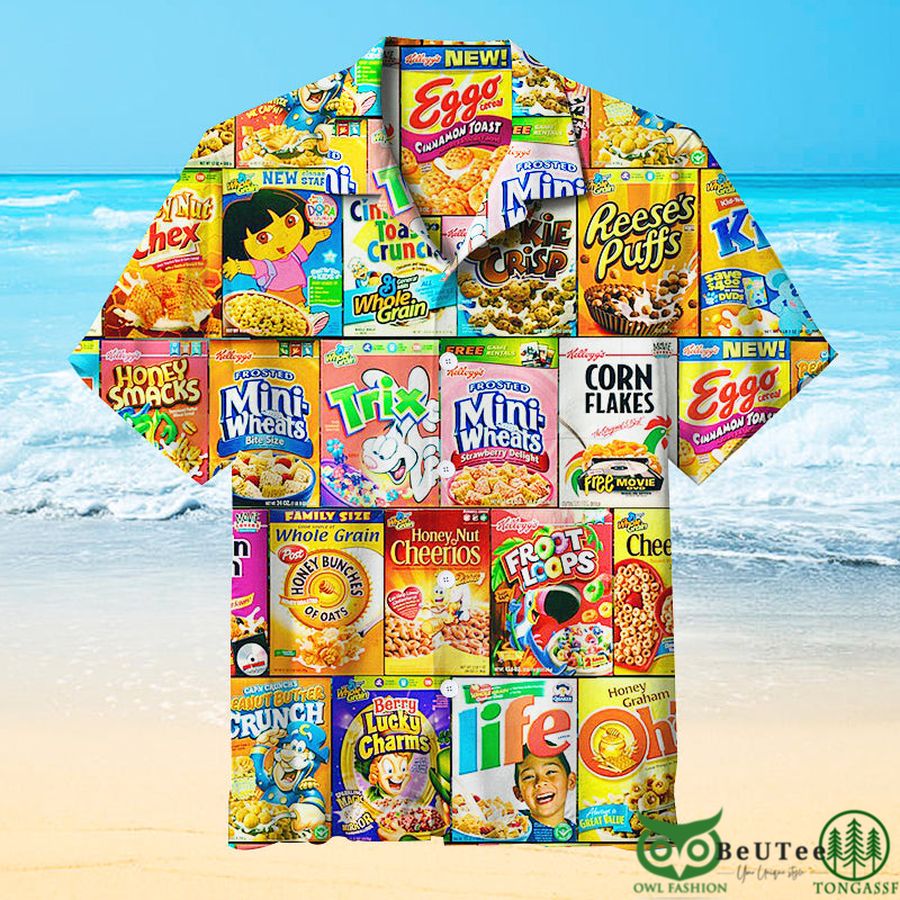 Retro Cereal Box Hawaiian Shirt
