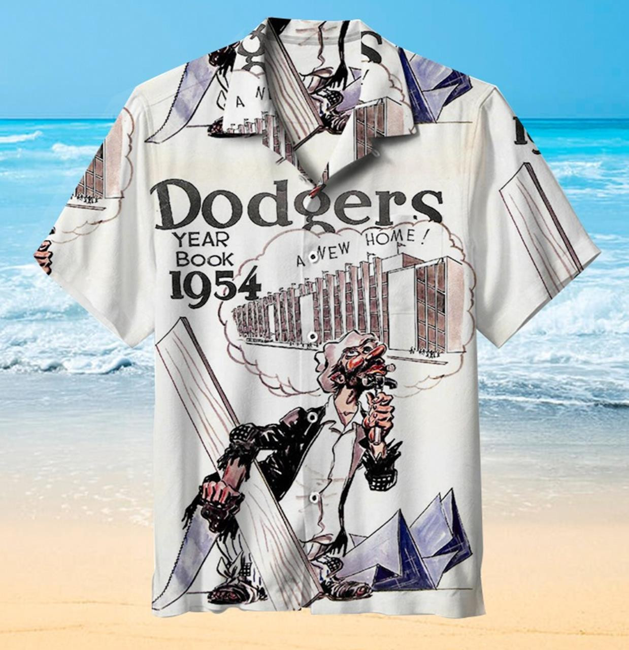 Retro Los Angeles Dodgers Hawaiian Shirt Team