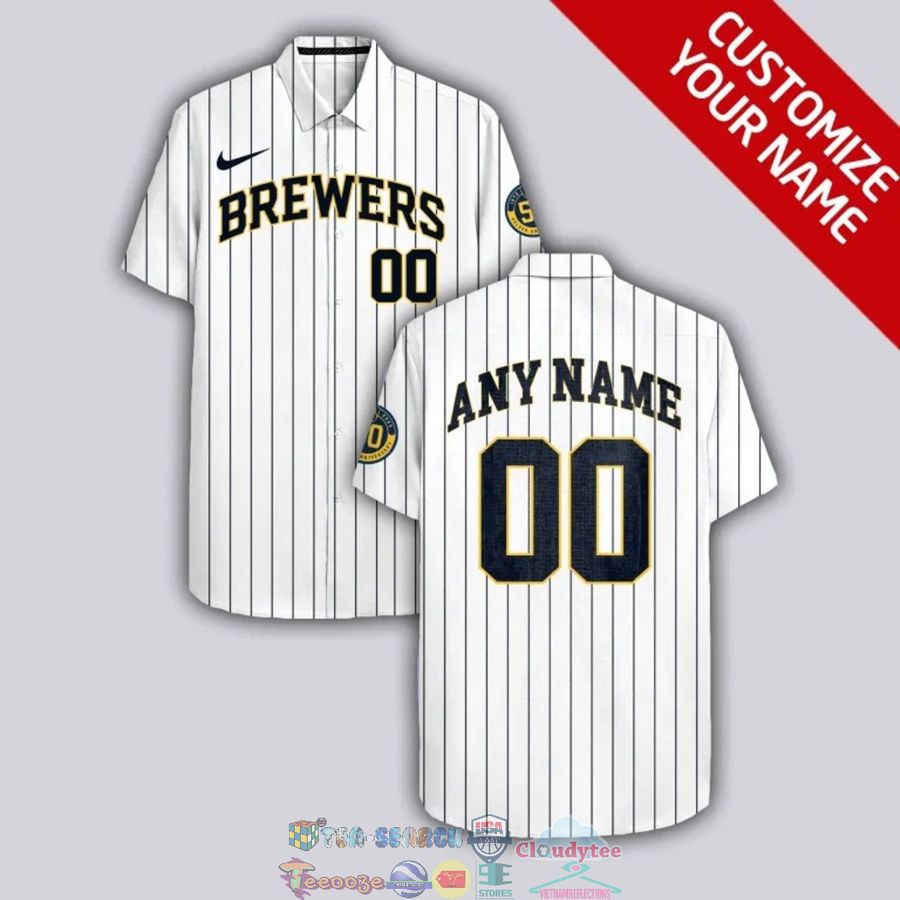 Review Milwaukee Brewers MLB Personalized Hawaiian Shirt – Saleoff