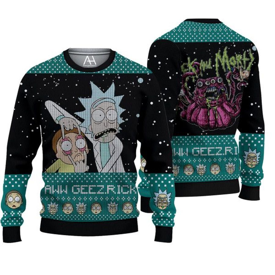 Rick and Morty Aww Geez Rick Ugly Sweater