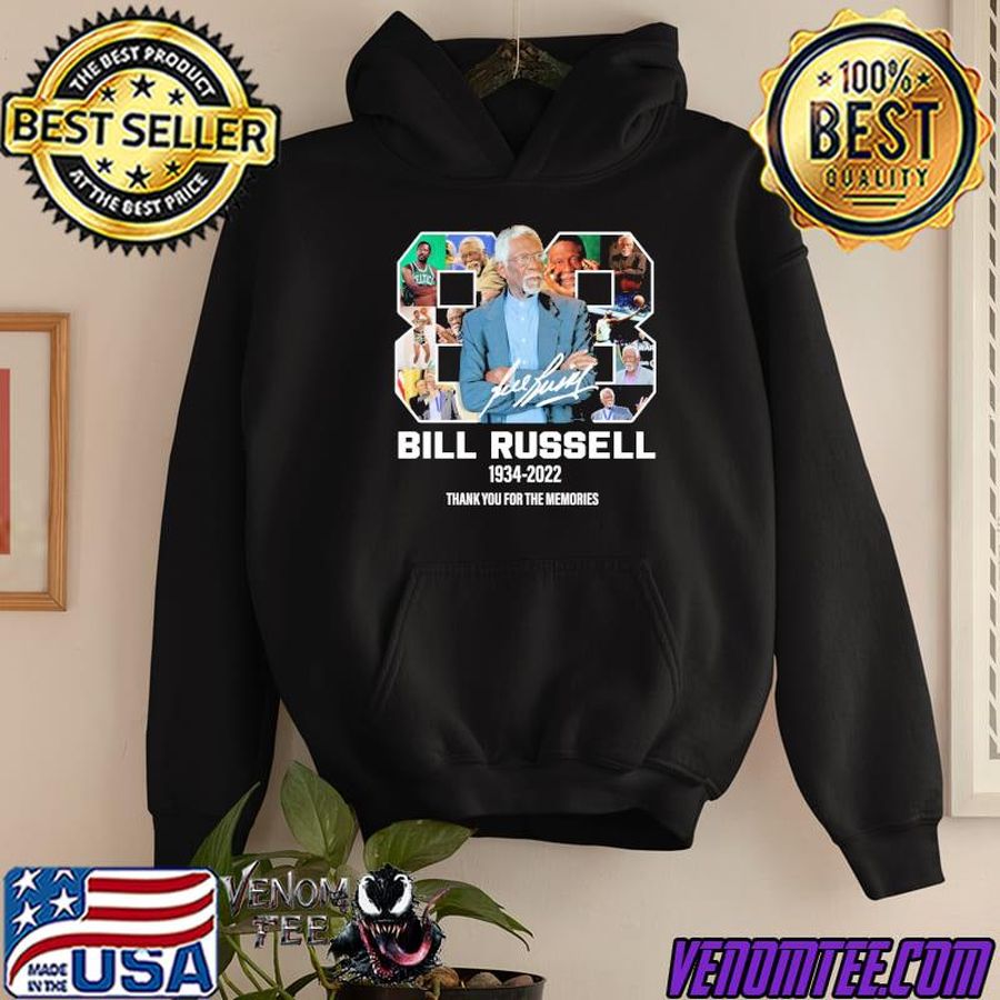 Rip bill russell thank you for the memories signature rest in peace classic shirt